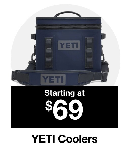starting at 69 dollars yeti coolers