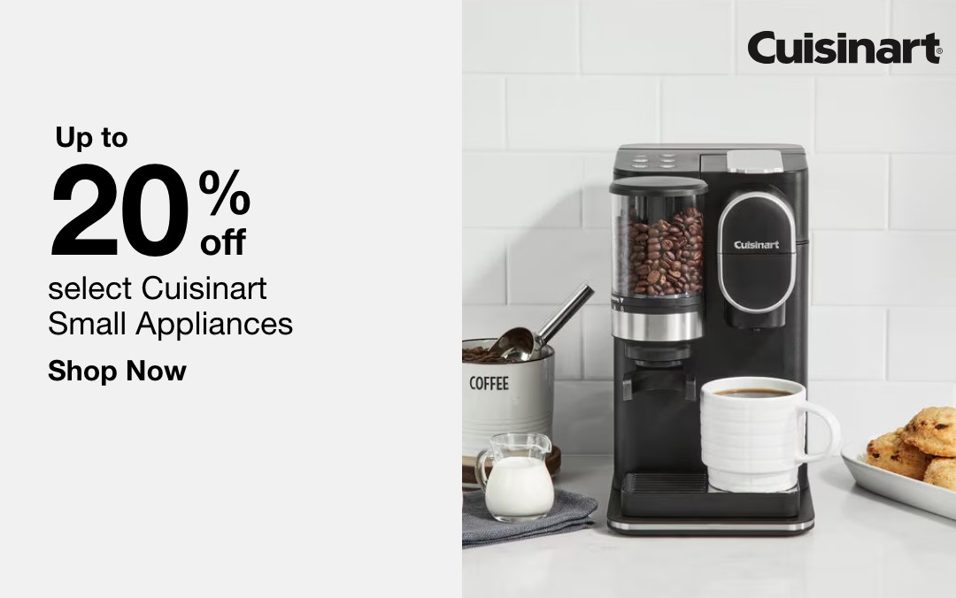 up to 20 percent off select cuisinart small appliances
