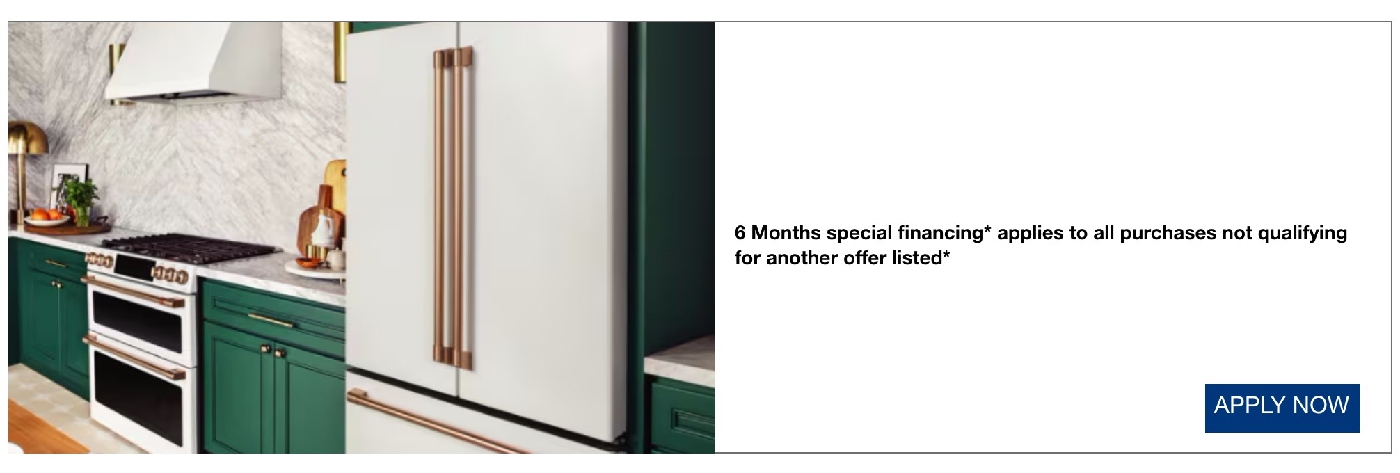 6 Months special financing* applies to all purchases not qualifying for another offer listed