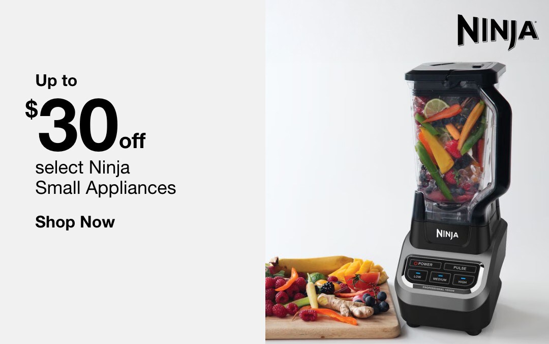 up to 30 dollars off select ninja small appliances
