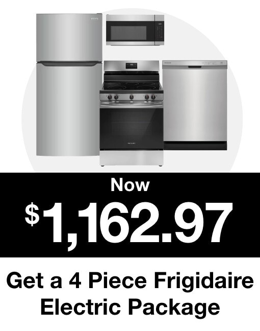Get a 4 Piece Frigidaire Electric Package for $1,162.97