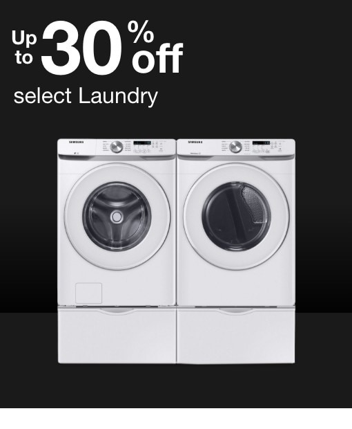 up to 30% off select laundry 