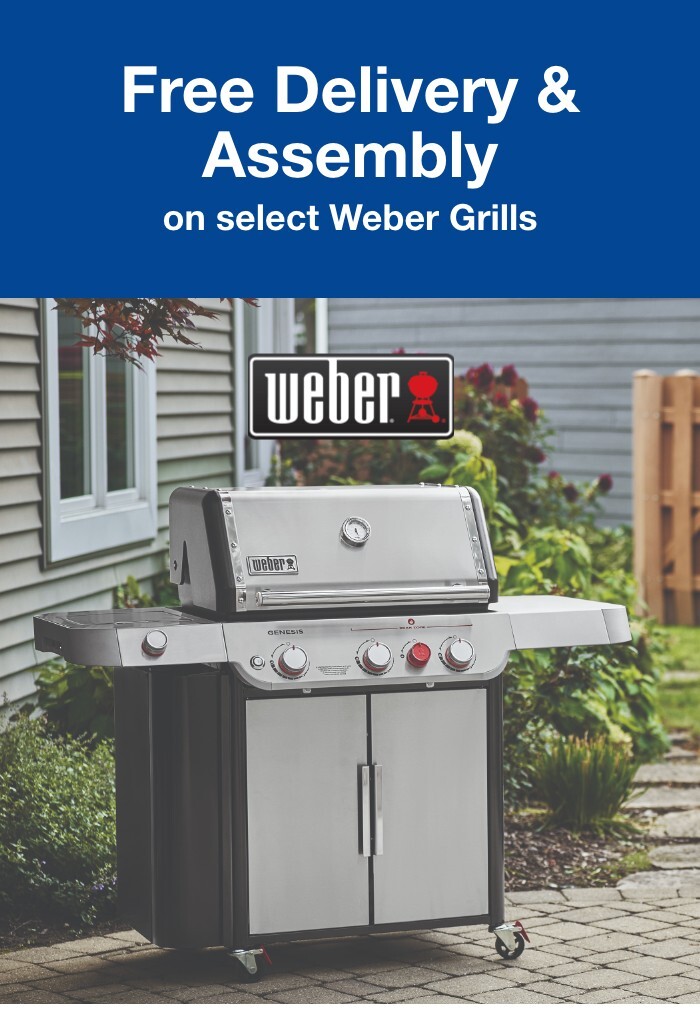 Free delivery & assembly on select weber grills