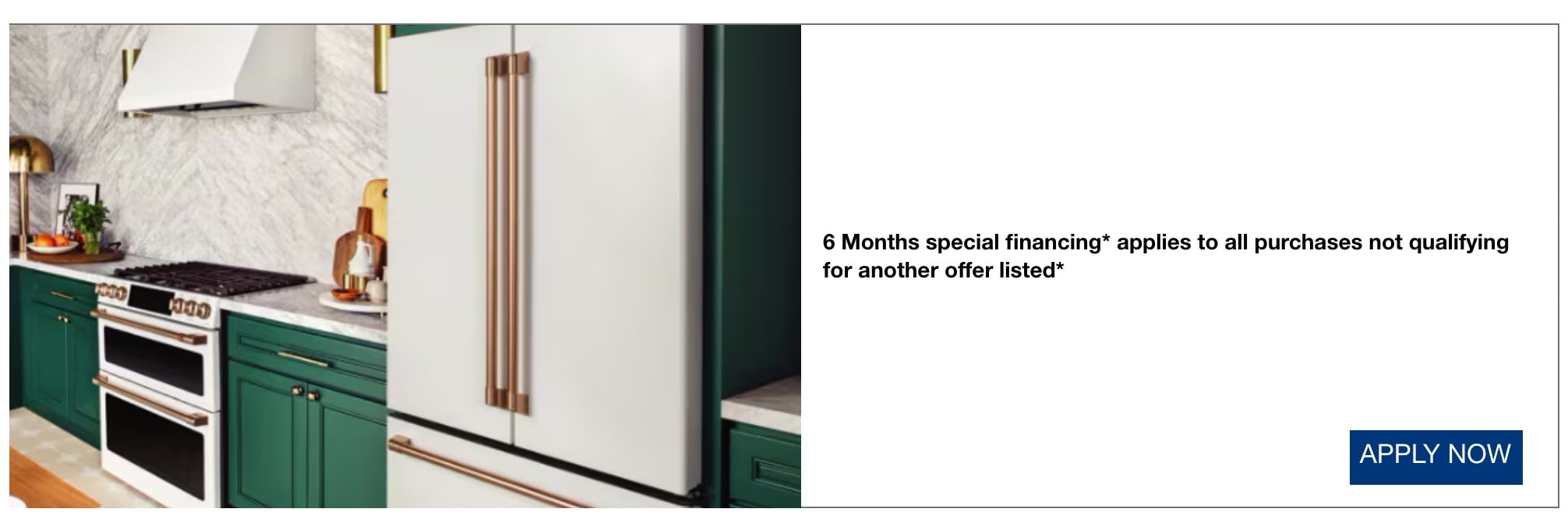 6 Months special financing* applies to all purchases not qualifying for another offer listed* apply now