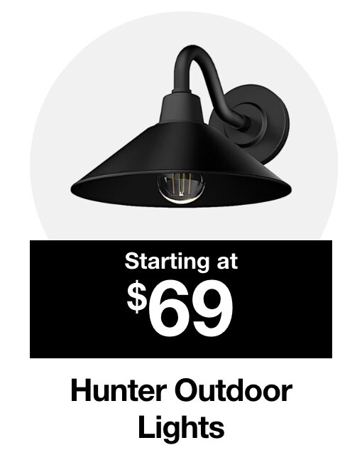 starting at 69 dollars hunter outdoor lights