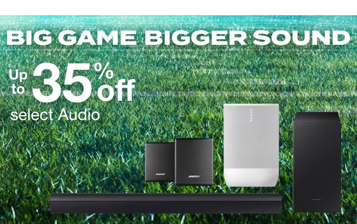 big game bigger sound up to 35% off select audio