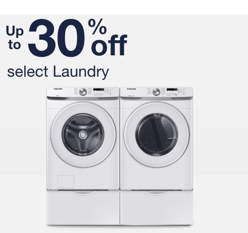 up to 30% off select LAUNDRY