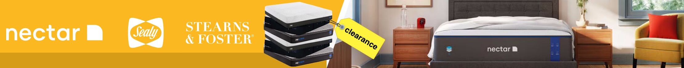 Nectar, Sealy, Stearns & Foster Clearance