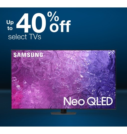 Up to 40% off select Tvs