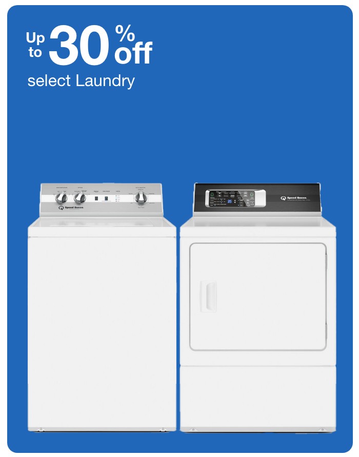 up to 30% off laundry