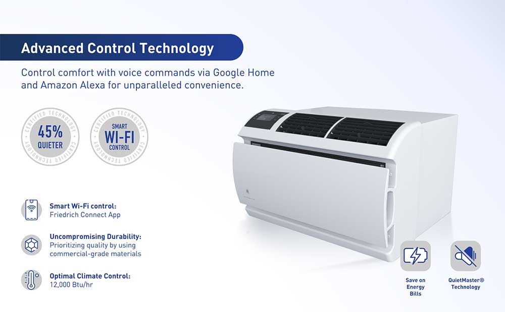 Friedrich WallMaster AC with Heat Pump Advanced Control Technology