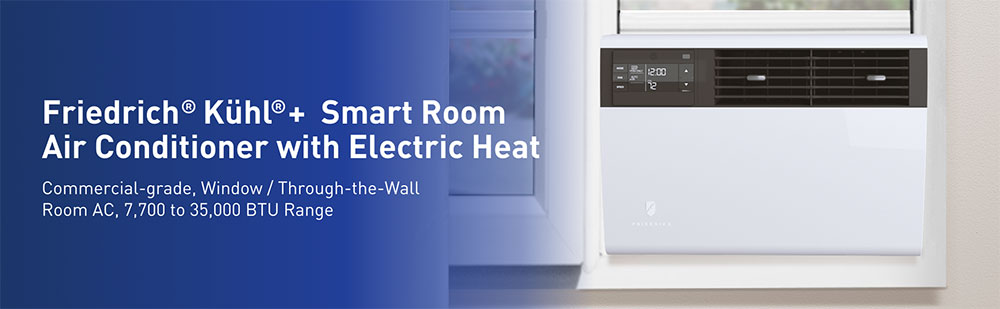 Friedrich Kuhl Smart Room AC with Electric Heat - 7,700 to 35,000 BTU Range