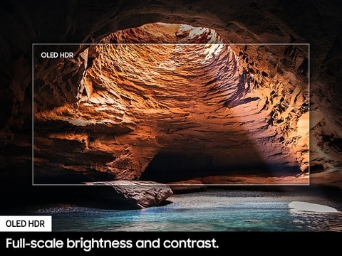 Samsung OLED S85D Series TV model QN83S85D, Deep Contrast, OLED HDR Special Feature