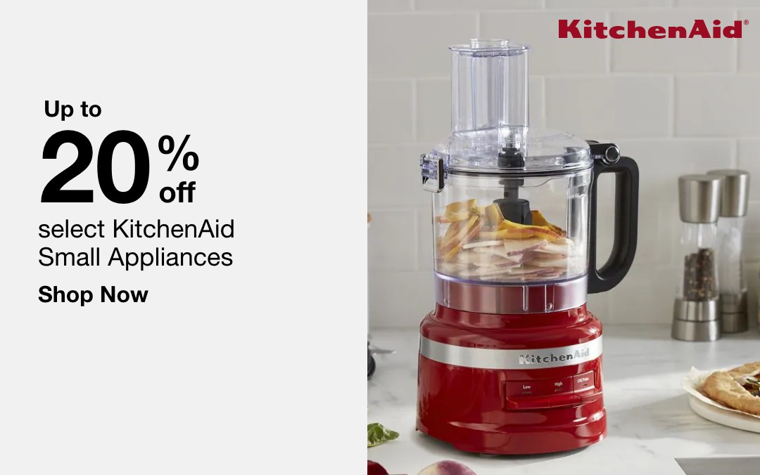 Up to twenty percent off select kitchenaid small appliances shop now