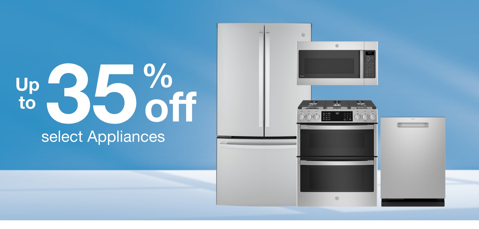 Up to 40% off select appliances + up to $1000 in additional savings on select appliances **select models are greater than 25% off.