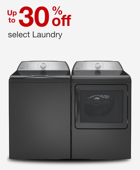 up to 30% off select laundry