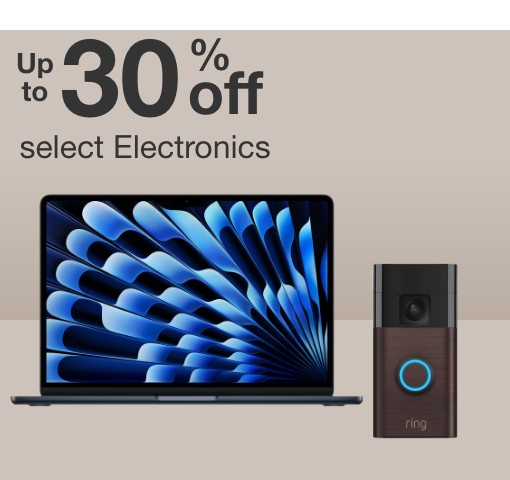 up to 30% off select electronics
