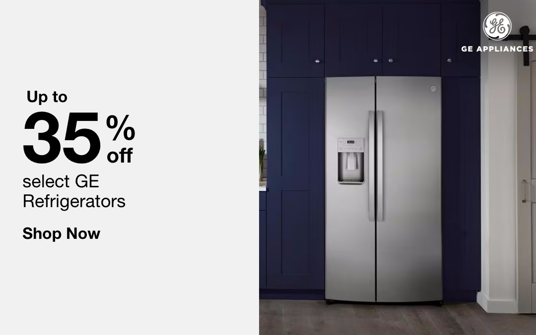 up to 35 percent off select ge refrigerators shop now 