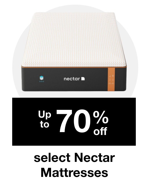 up to 70 percent off select nectar mattresses