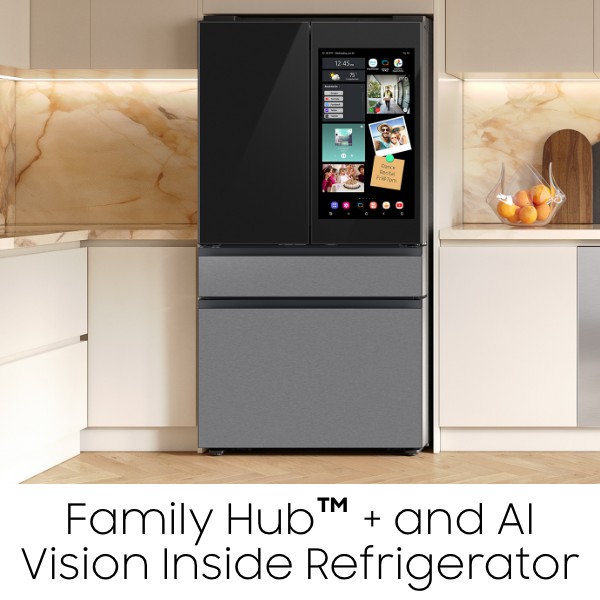 Family Hub and AI Vision inside Refrigerator