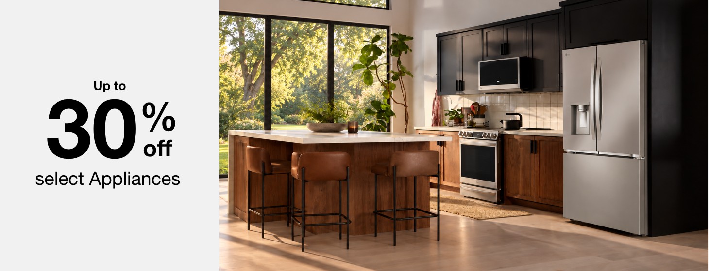 up to 30% off select appliances