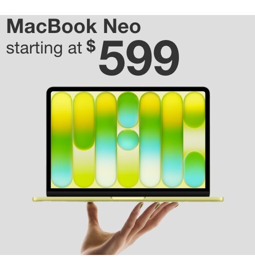macbook neo starting at 599 dollars