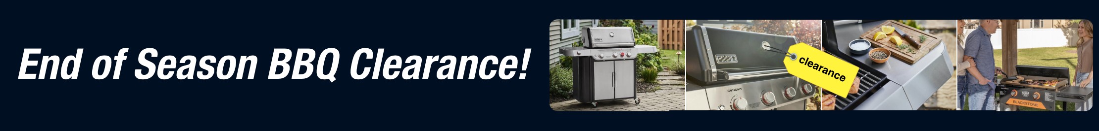 End of season bbq clearance