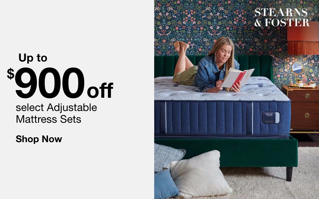 Up to $900 off select Adjustable Mattress Sets shop now stearns and foster