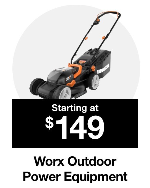 Worx outdoor Power equipment starting at $149