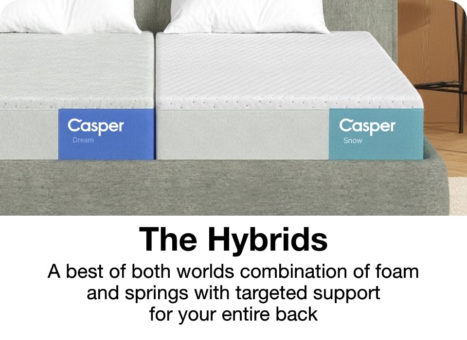 The hybrids a best of both worlds combination of foam and springs with targeted support for your entire back