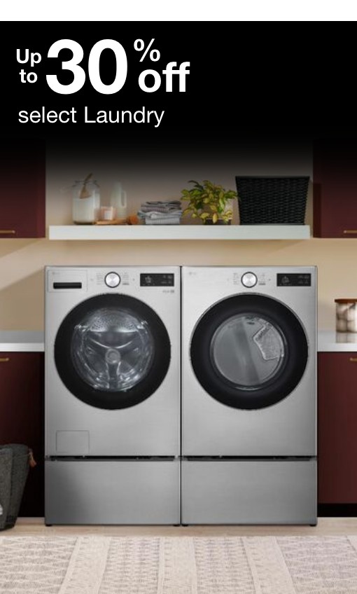 up to 30% off select laundry