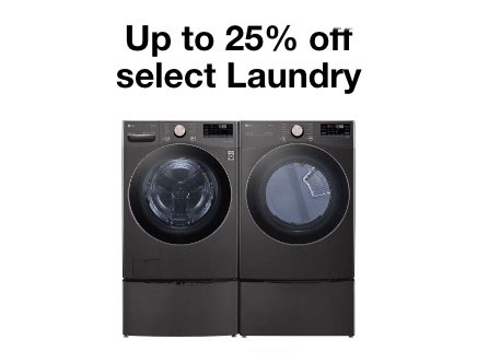 Up to 25% off select Laundry