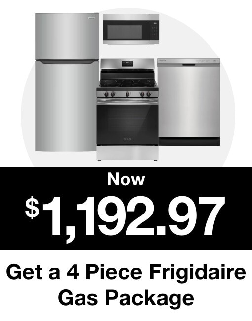 Get a 4 Piece Frigidaire Gas Package for $1,192.97