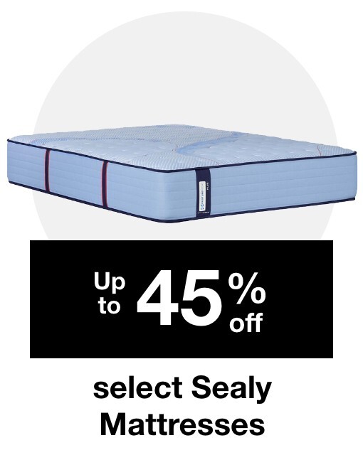 up to 45% off select sealy mattresses