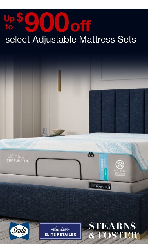 up $900 off select adjustable mattress sets