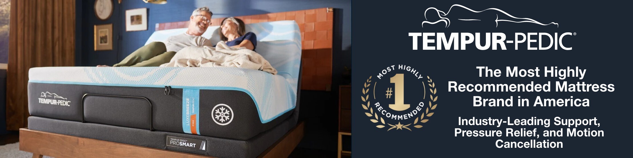 Tempur-Pedic the most highly recommended mattress brand in america industry leading support, pressure relief, and motion cancellation
