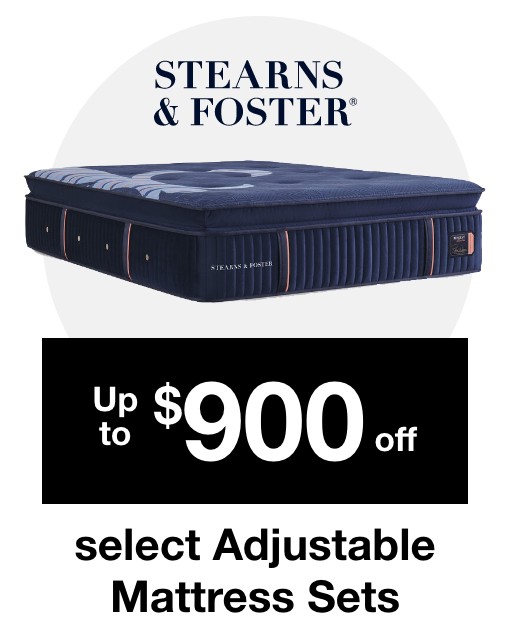 stearns and foster up to nine hundred dollars off select adjustable mattress sets