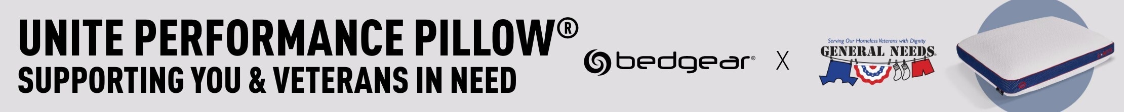 unite performance pillow supporting you and veterans in need bedgear x serving our homeless veterans with dignity general needs