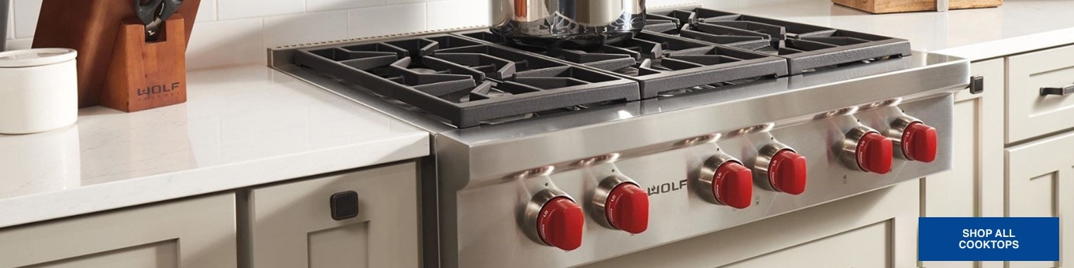 Built in hot sale range top