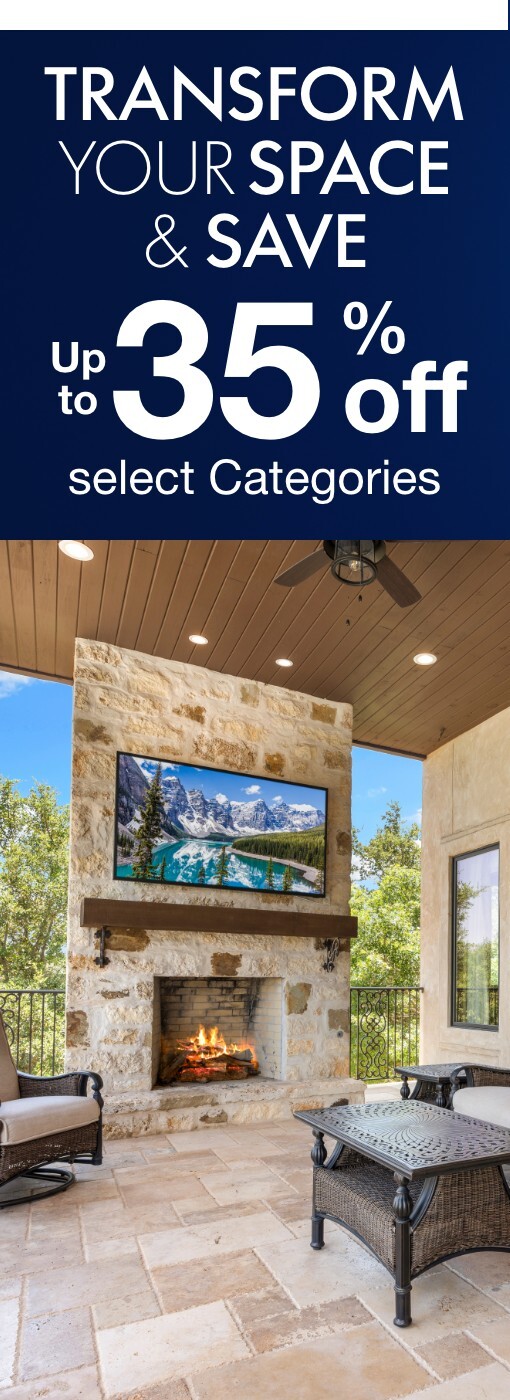Transform your space and save up to 35 percent off select categories