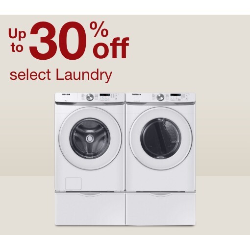 up to 30% off select laundry