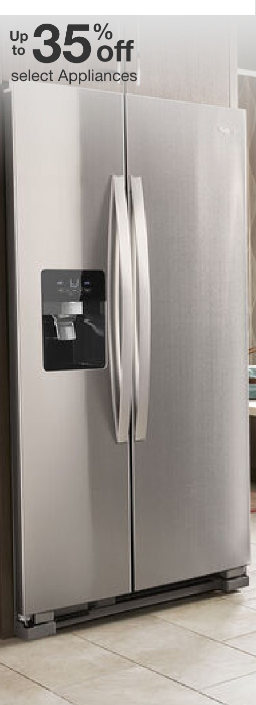 up to 35 percent off select appliances