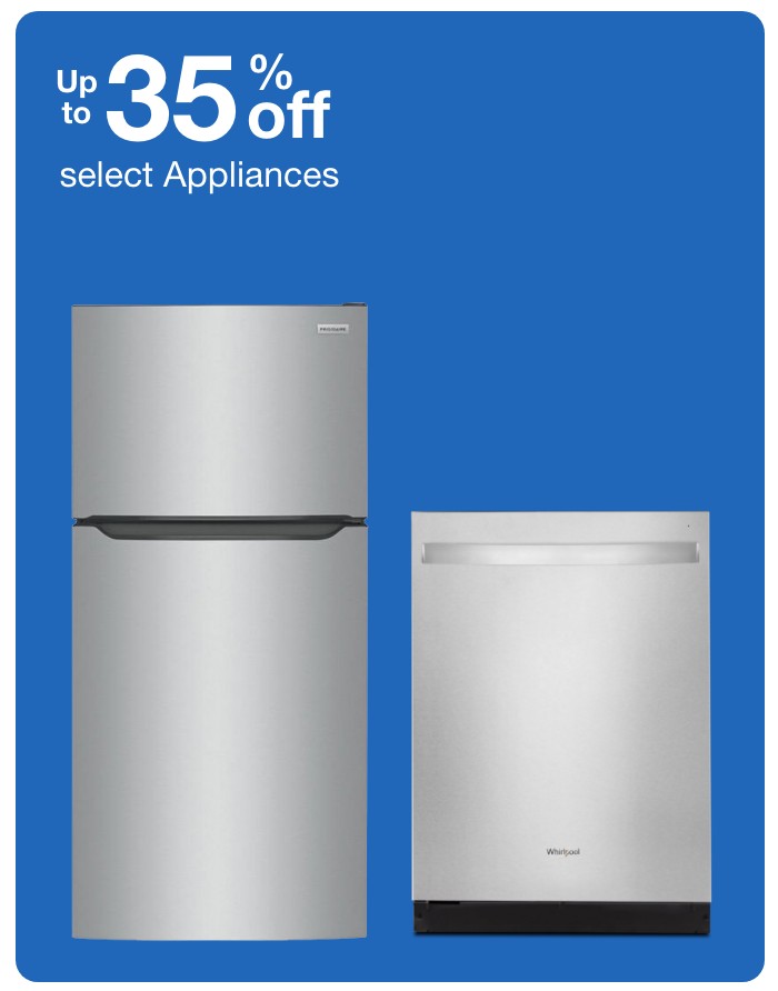 up to 35 percent off select appliances