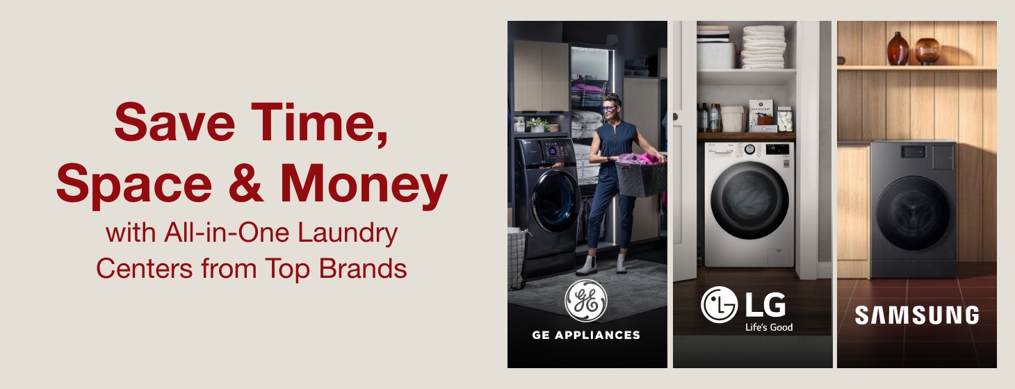Save time, space & money with all in one laundry centers