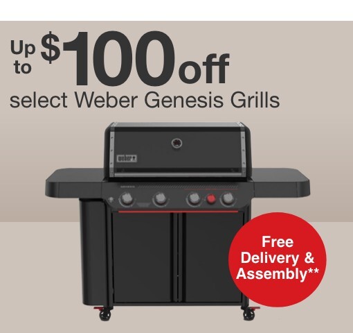 Up to $100 off select Weber Genesis Grills