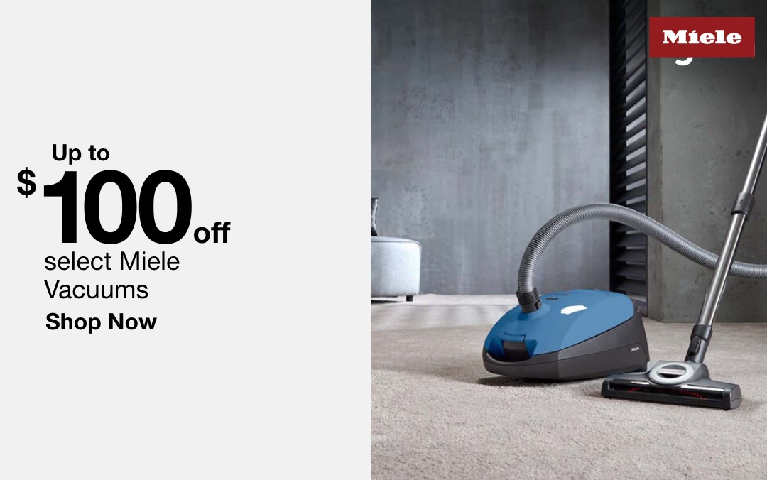 up to 100 dollars off select miele vacuums shop now