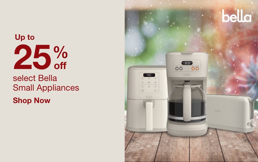 up to 25 percent off select bella small appliances shop now