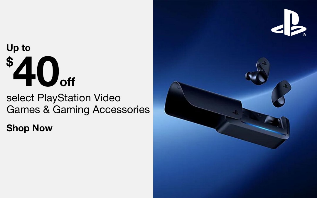 up to 40 dollars off select playstation video games and gaming accessories