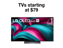 TVs starting aat $99