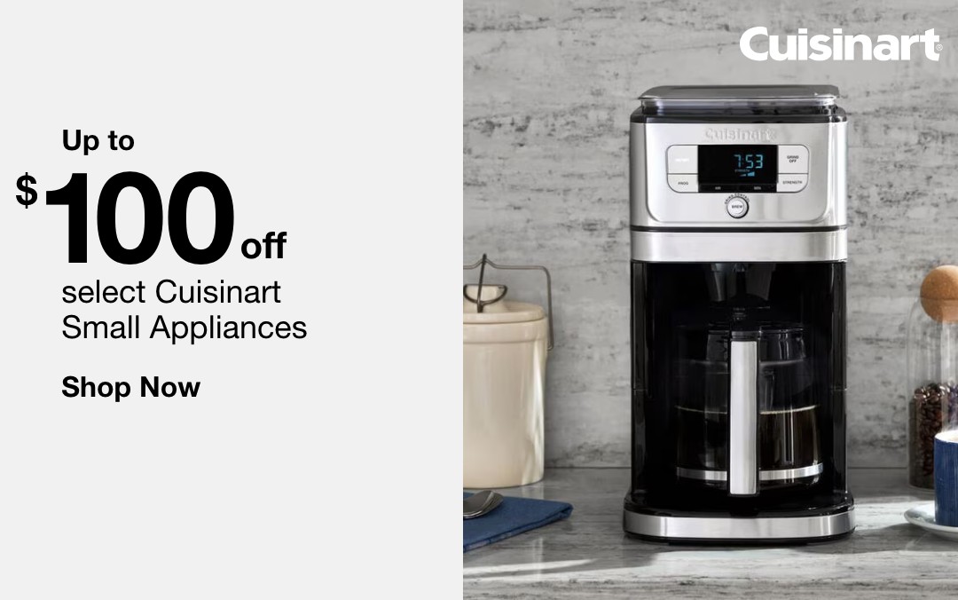 up to 100 dollars off select cuisinart small appliances shop now
